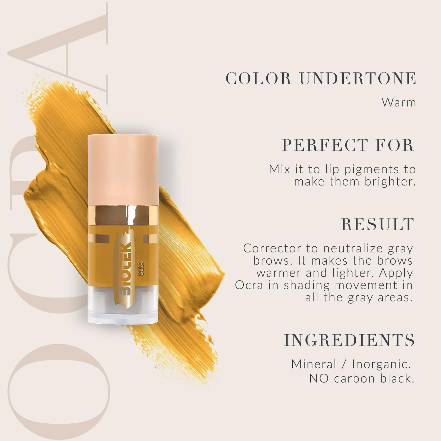 Mixing Corrector Pigment for Permanent Makeup - Made in Italy - Ocra 0,24 fl.oz.