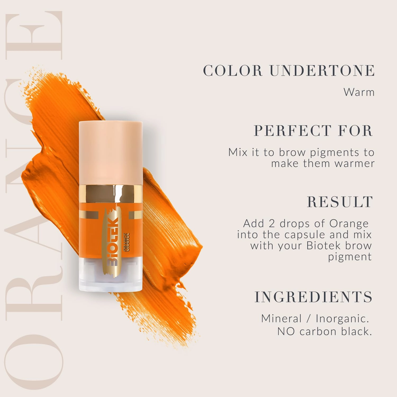 Mixing Corrector Pigment for Permanent Makeup - Made in Italy - Orange 0,24 fl.oz.