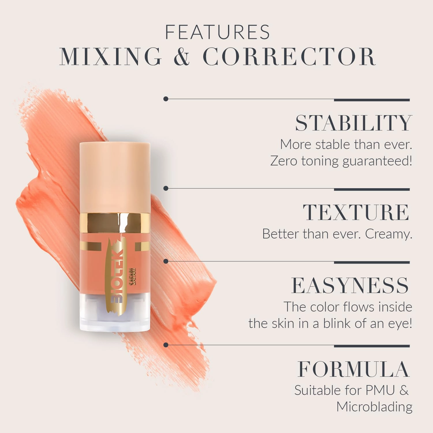 Mixing Corrector Pigment for Permanent Makeup - Made in Italy - Safari 0,24 fl.oz.