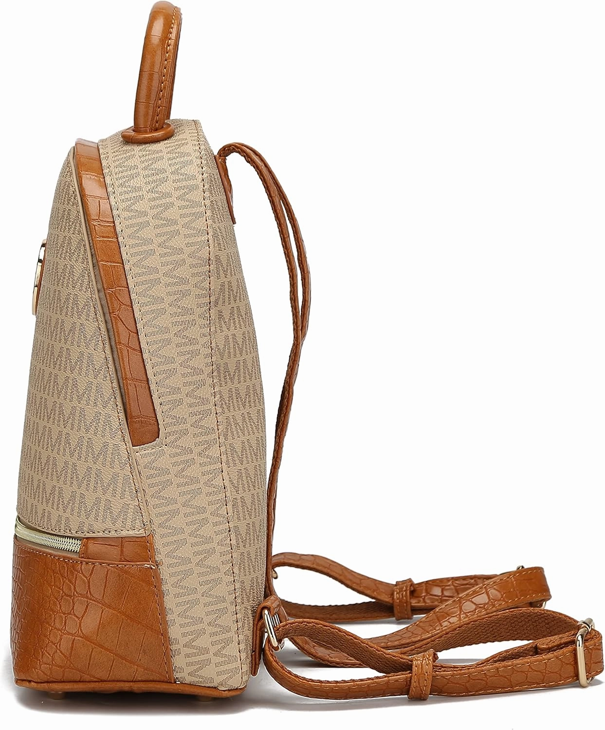 MKF Collection Backpack for Women, Signature Vegan Leather Top-Handle Travel bag Carry on Backpack Bookbag