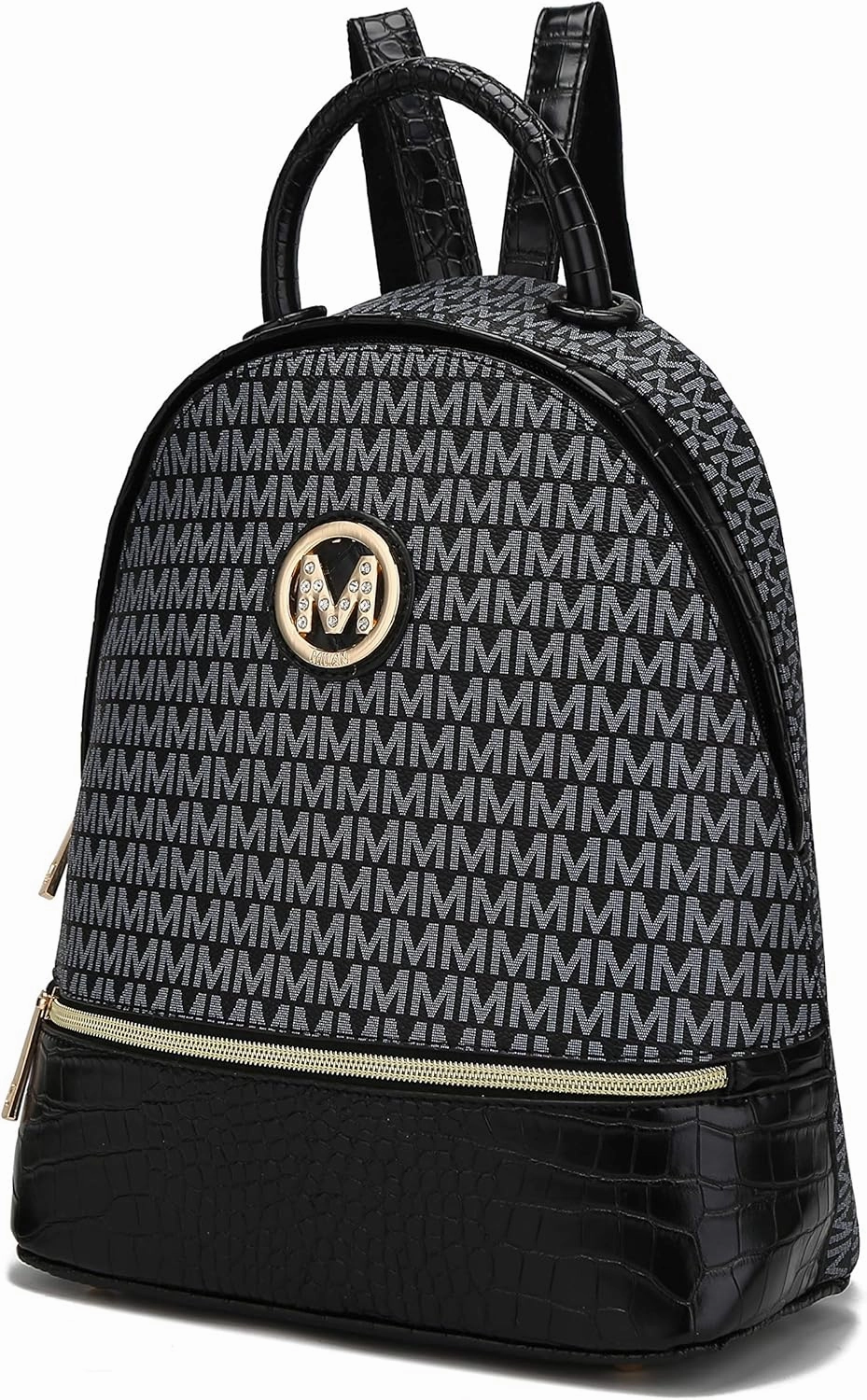 MKF Collection Backpack for Women, Signature Vegan Leather Top-Handle Travel bag Carry on Backpack Bookbag