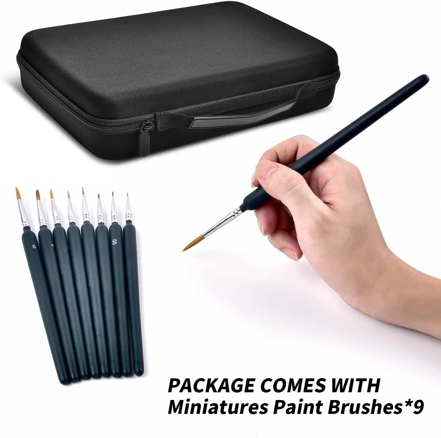 Model Paint Storage Case for Testors Paint Set, Paints Organizer Carrying Bag Holds 60 Bottles with 9 Fine Detail Miniatures Brushes, Enamel Container, Drawing Ink Holder- Box Only