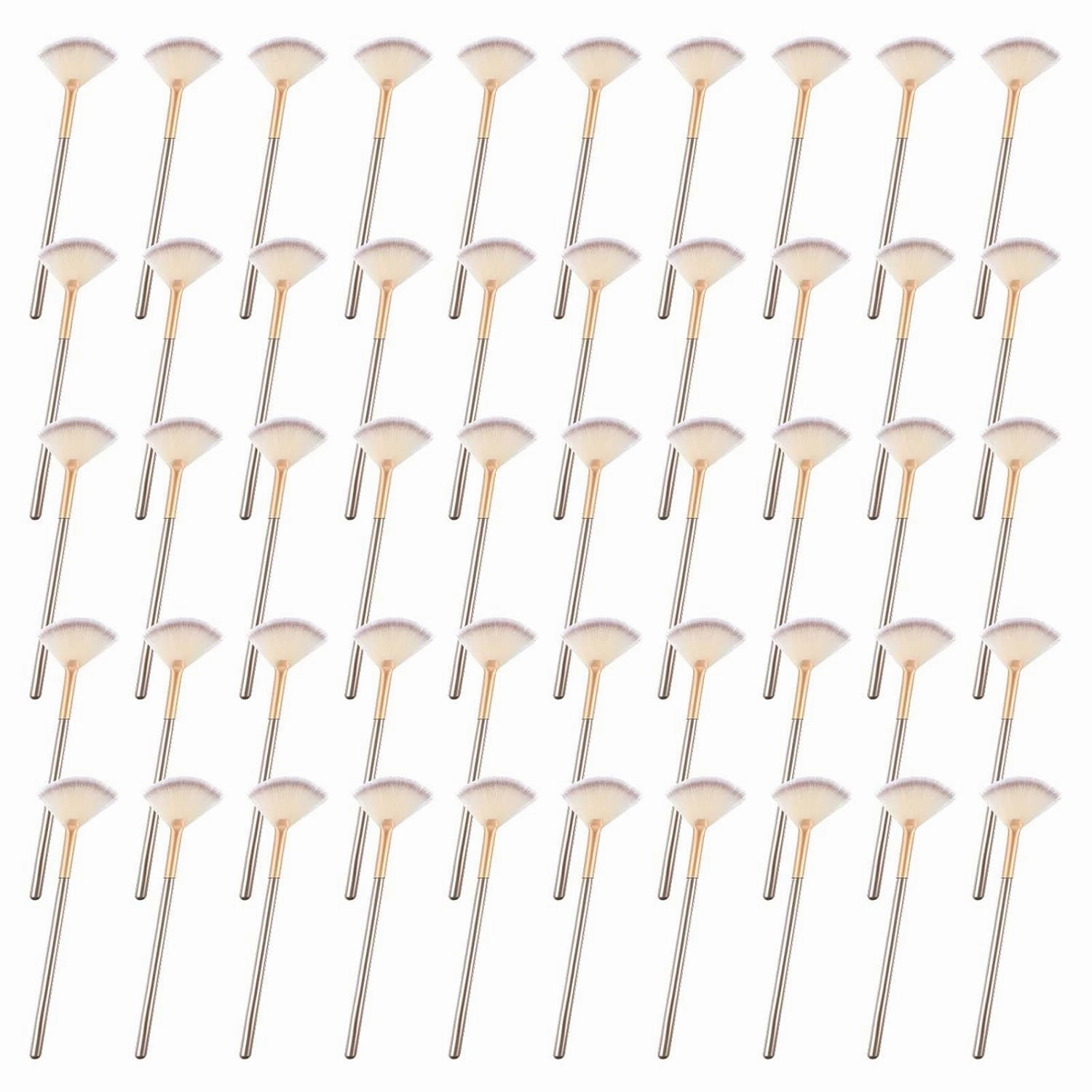 Molain Makeup Brushes Set - 50 Pcs Facial Brushes, Soft Fan Brush for Esthetician Supplies, Ideal Face Mask Applicator and Makeup Tools for Cleaning and Exfoliating