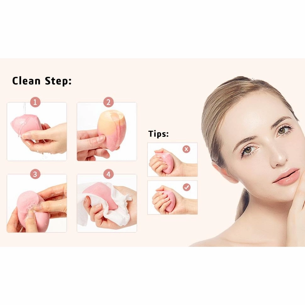 MOMENT 4 Pieces Makeup Sponge Set Beauty Blender Sponges Makeup Eggs with Case Latex-Free Vegan Foundation Applicator Makeup Puff for Powder Cream