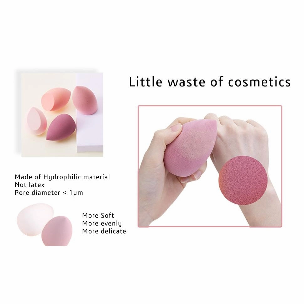 MOMENT 4 Pieces Makeup Sponge Set Beauty Blender Sponges Makeup Eggs with Case Latex-Free Vegan Foundation Applicator Makeup Puff for Powder Cream