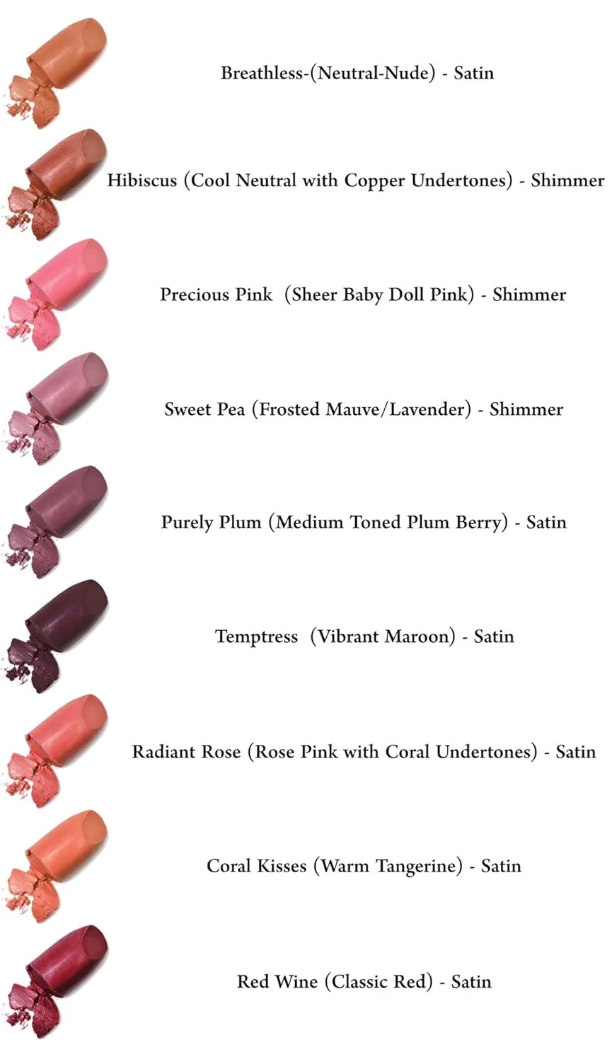 Mom's Secret Natural Lipstick, Organic, Vegan, Gluten Free, Cruelty Free, Made in the USA, 0.12 oz. (Breathless)
