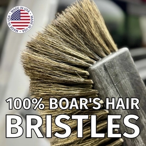 Montana Tri-Angle Boar's Hair Car Wash Brush | Ultra-Soft Bristles for Safe & Effective Cleaning | Scratch-Free Design for Large Trucks, SUVs & RVs | Durable & Lightweight for Easy Use | MB-1800