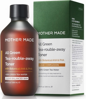 MOTHER MADE Green Tea-Rouble Away Clarifying Toner with AHA BHA PHA 150 ml