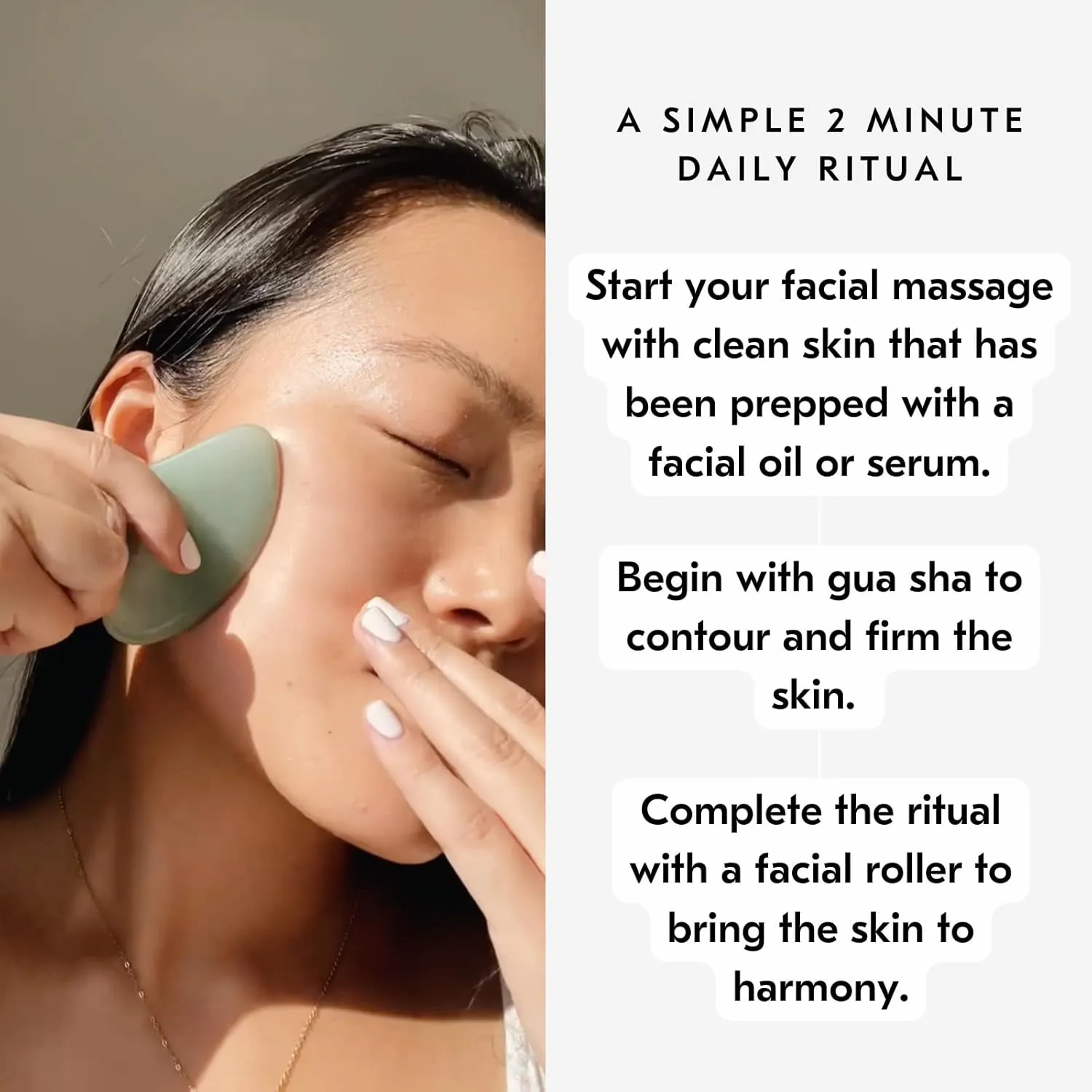 Mount Lai Jade Facial Spa Set, Jade Roller and Gua Sha Facial Tools Set, Guasha Tool for Face to Relieve Muscle Tension and Reduce Puffiness, Anti Aging Skin Care Sets for Women