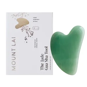 Mount Lai Jade Gua Sha Facial Tools – The Stone of Eternal Youth – Face & Body Guasha Tools for Self-Care, Massager for Sculpting, Muscle Tension Relief & Puffiness Reduction