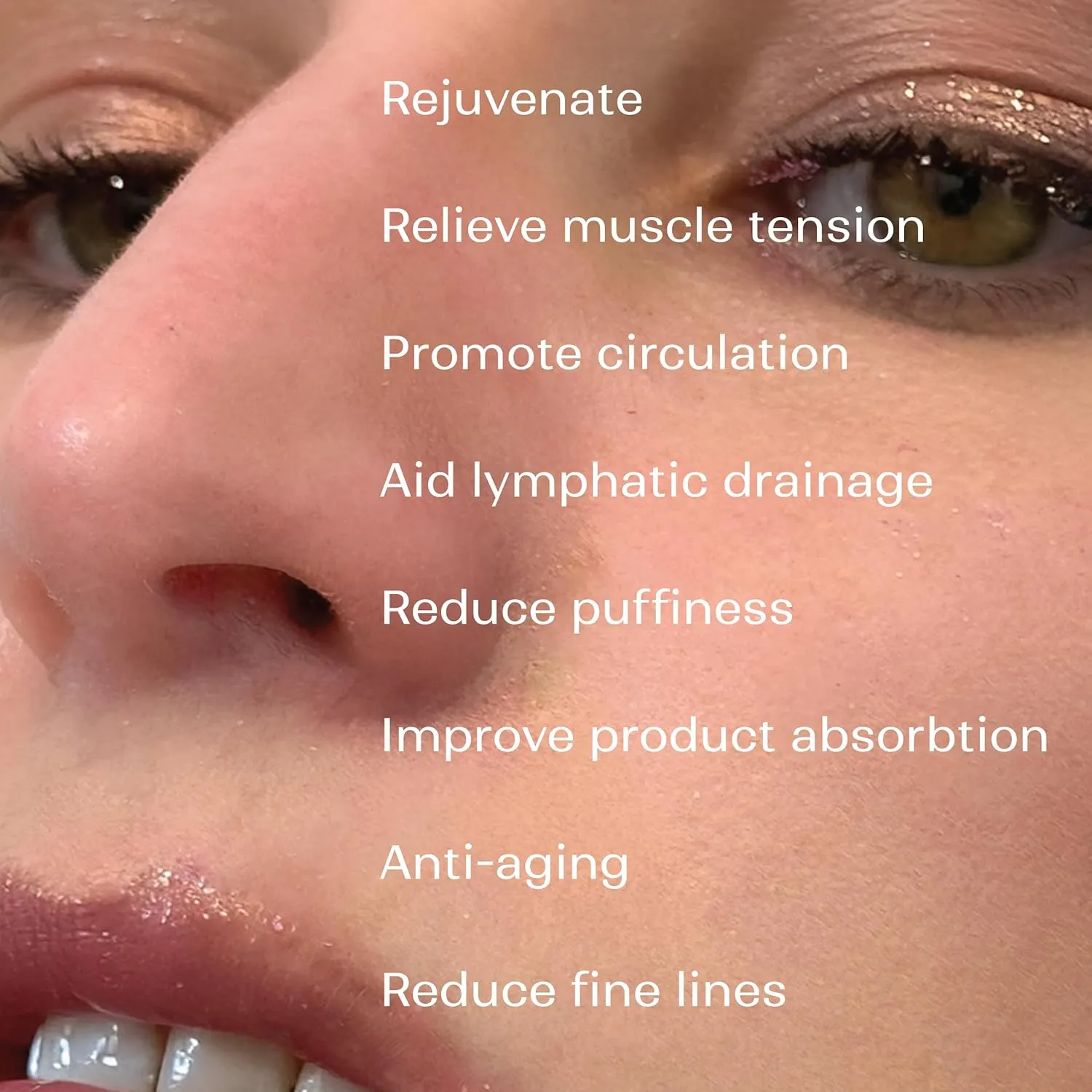 mwein Ivy 3D Face Massage Roller – Mini Lightweight Small Travel-Sized Y-Shaped Stainless Steel – Jade Roller, Ice Roller, Cellulite Roller – Face Sculpting Tool (Gold)