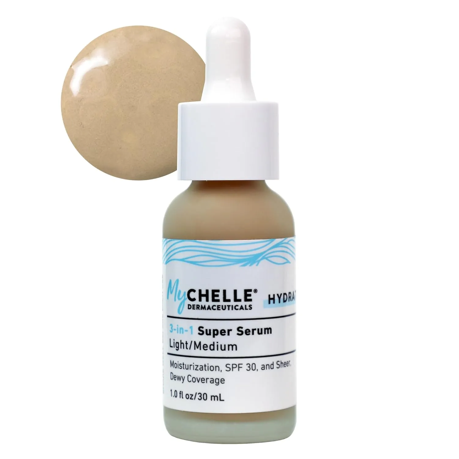 MyCHELLE Light/Medium 3-in-1 Super Serum, 1 oz