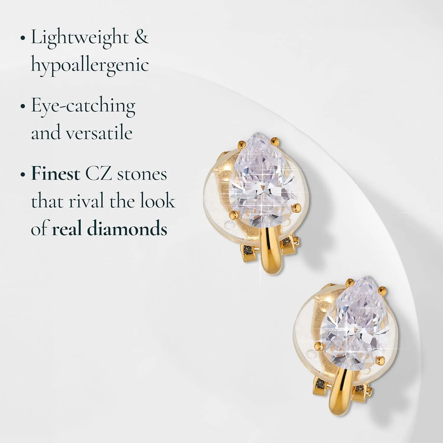Nadri Clip-On Stud Earrings for Women