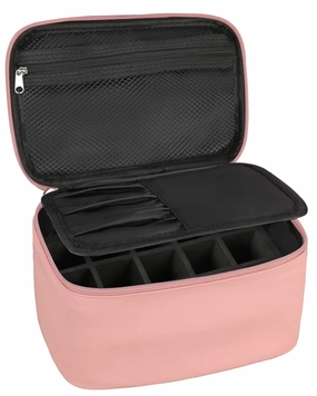 Nail Polish Bag Nail Art Set Organizer Nail Polish Travel Case Nail Tool Bag Nail Polish Holder With Compartment Manicure Set Accessories Travel Bag (pink)