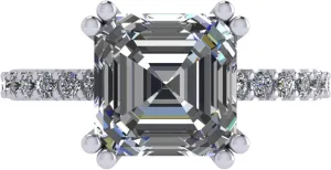 NANA Jewels 1.5-3CT Platinum Plated Sterling Silver Rings CZ Cubic Zirconia Oval Cushion Princess Asscher Cut Engagement Rings | 10K 14K Solid Gold