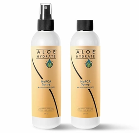 NaPCA Moisturizer Face Mist & Body Spray, 2-pack Refill. Refresh, Hydrate & Revitalize. Soothing Facial Spray & Body Mist - Sodium PCA, Niacinamide, Zinc, Rosewater in Aloe. Tattoo Care Too!