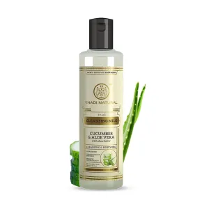 Natural Cucumber and Aloevera Cleansing Milk, Make up Remover with Shea,Kokum Butter, Keeps your skin toned, For All Skin Types |,Rich in Anti-oxidants| 210ml