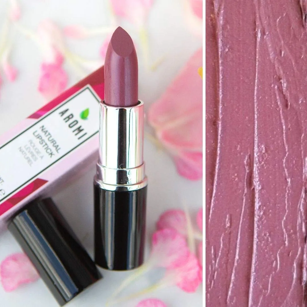 Natural Lipstick | Pink Mauve Lipstick, Vegan, Cruelty-free Beauty, Handcrafted, Small Batch, Dye-free, Palm-free (Ash Rose)