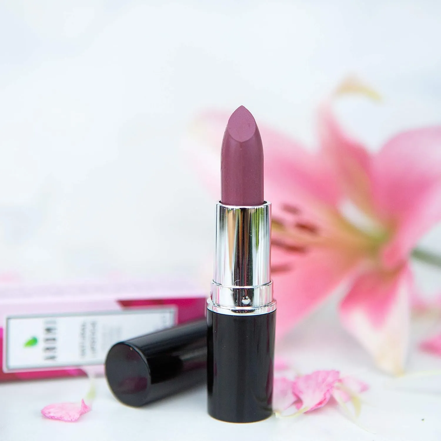 Natural Lipstick | Pink Mauve Lipstick, Vegan, Cruelty-free Beauty, Handcrafted, Small Batch, Dye-free, Palm-free (Ash Rose)