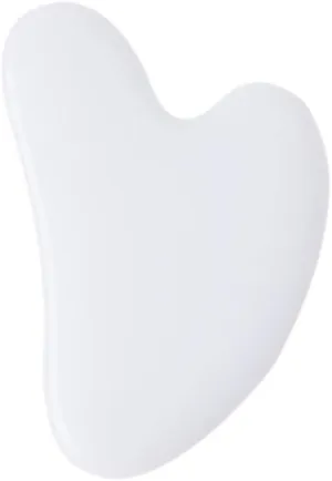 Natural White Crystal Jade Roller Gua Sha Massage Face Massager Gouache Stone Facial,type 02
