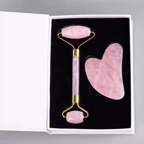 Natural Amethyst Gua Sha Scraper Board Rose Quartz Jade Stone for Face Neck Skin Lifting Wrinkle Remover Beauty Care,Rose Quartz