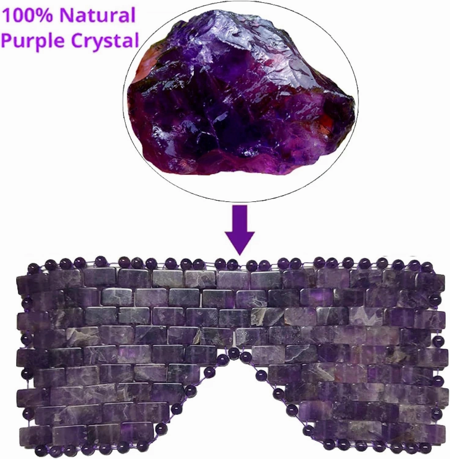 Natural Amethyst Jade Eye Mask Facial Roller Gua Sha Stone Board Gouache Scraper Sleep Eye Curtain Massage Set,Type 08