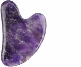 Natural Amethyst Jade Eye Mask Facial Roller Gua Sha Stone Board Gouache Scraper Sleep Eye Curtain Massage Set,Type 08