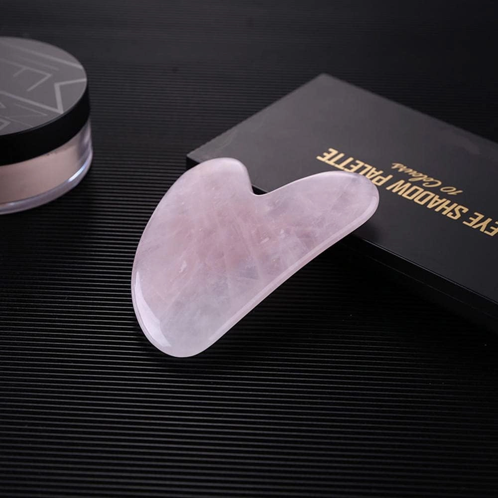 Natural Jade Gua Sha Scraper Board Massage Rose Quartz Jade Guasha Stone for Face Neck Skin Lifting Wrinkle Remover Beauty Care-White