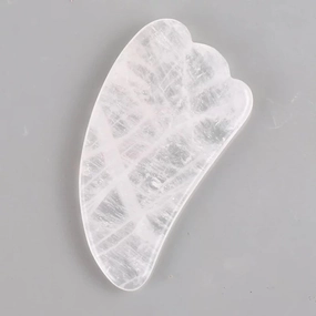 Natural Jade Stone Board Rose Quartz Guasha Plate Jade Face Scrapers Tools for Face Neck Back Body,Quartz