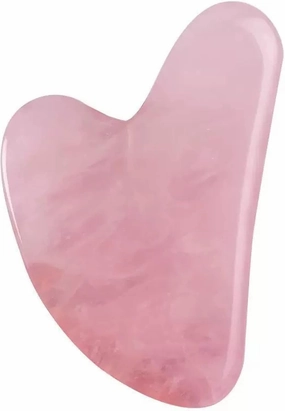 Natural Jade Stone Board Rose Quartz Guasha Plate Jade Face Scrapers Tools for Face Neck Back Body,Rose Quartz
