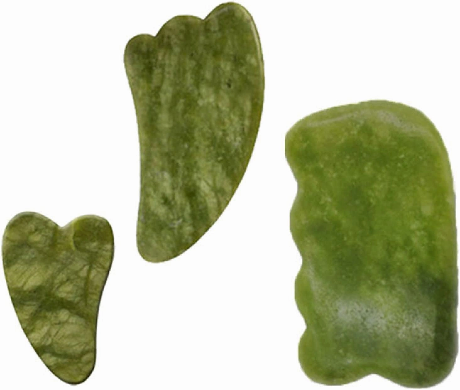 Natural Jade Stone Gua Sha Roller Eyes Mask Relax Face Eye Body Back Massage for Facial,Type 2
