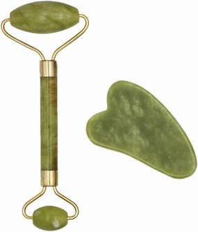 Natural Jade Stone Massage Gua Sha Scraper Roller Facial Care Physical Beauty Lifting Firming Guasha Face Massager Scraping Tool