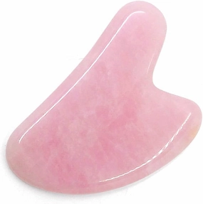 Natural Pink Rose Quartz Stone Guasha Board for SPA Acupuncture Therapy Trigger Point Treatment,Jade Stone for Face to Lift, Decrease Puffiness and Tighten