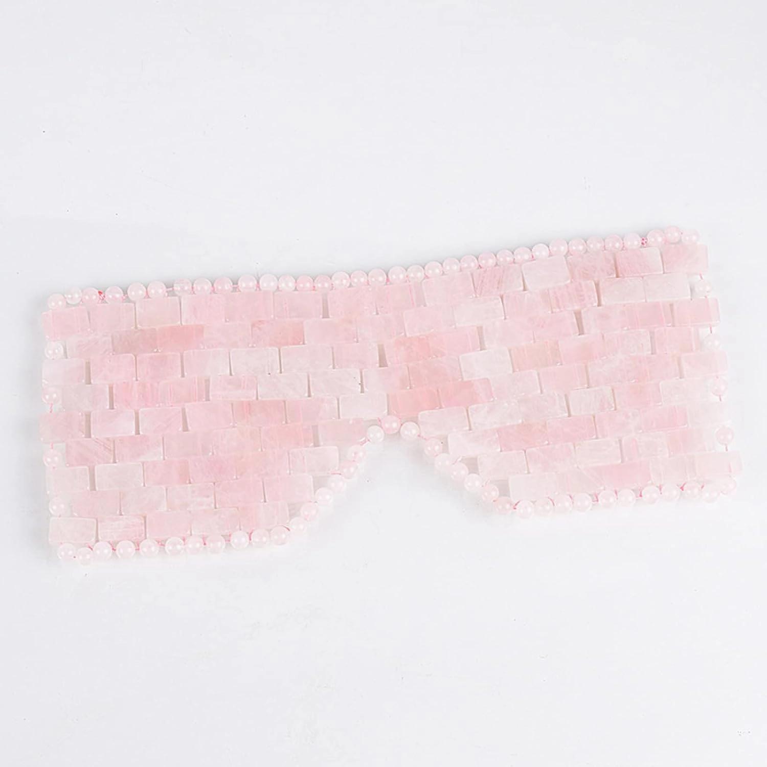 Natural Rose Quartz Face Jade Mask Tool Pink Crystal Jade Eye Mask Gouache Stone Facial Crystal Massager,Eye Mask No Box