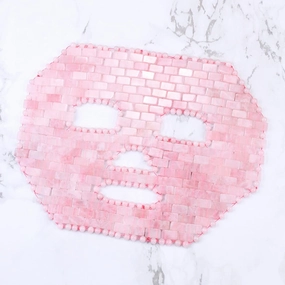 Natural Rose Quartz Face Jade Mask Tool Pink Crystal Jade Eye Mask Gouache Stone Facial Crystal Massager,Face Mask No Box