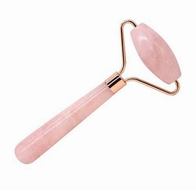 Natural Rose Quartz Jade Roller Gua sha Facial Eyes Neck small Massage Tool #28