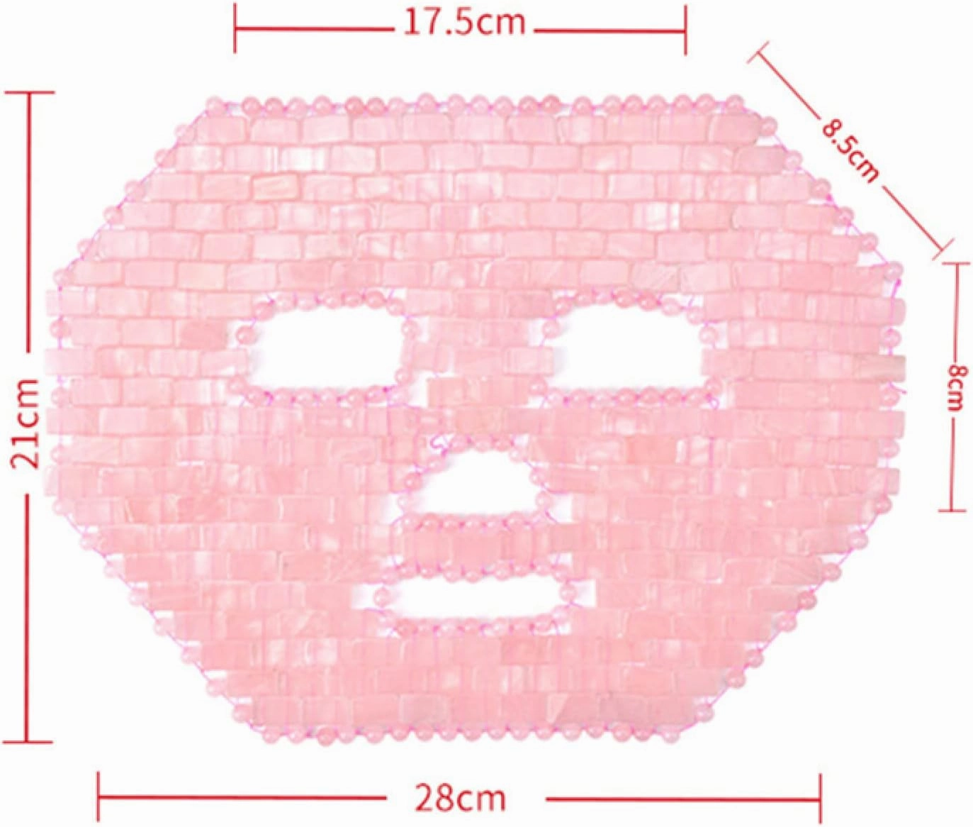 Natural Rose Quartz Sleep Jade Face Mask Massager Crystal Relaxation Facial Jade Roller Eye Mask Massage Tools,Type 4 with Box