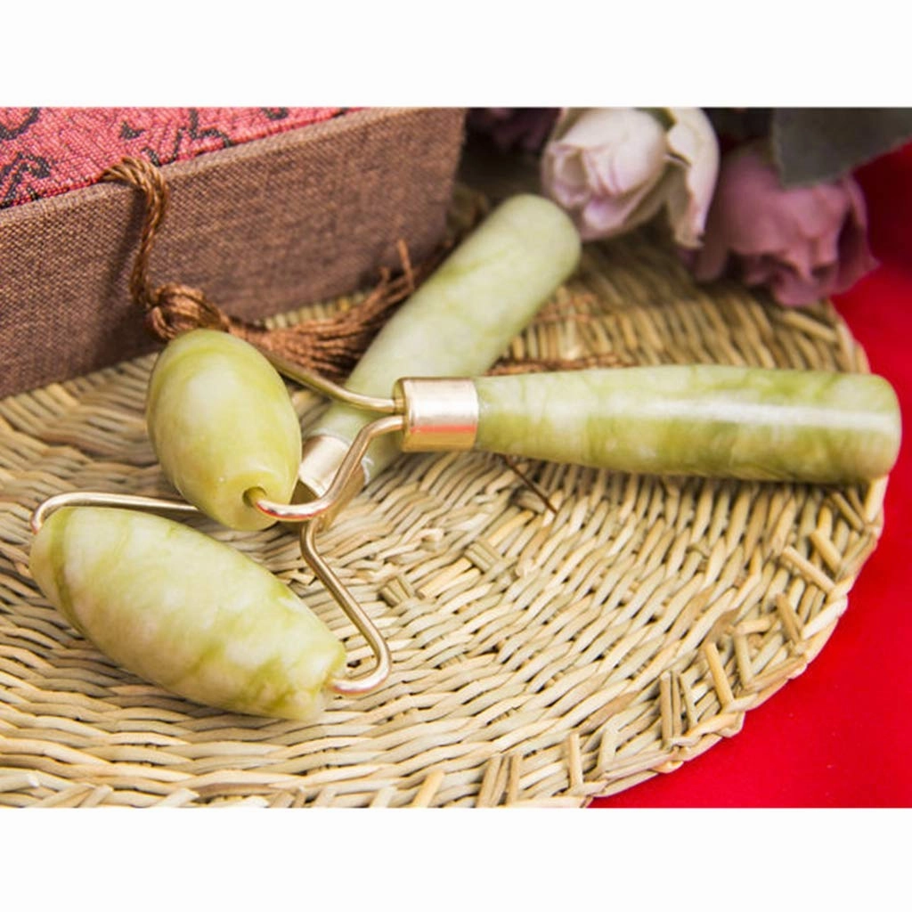 Natural Serpentine-Jade Roller - Facial Skin Massager For Slimming Firming Reduce Wrinkles and Skin Rejuvenate Skin Care Tool (2)
