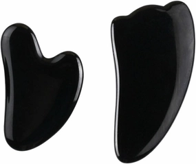 Natural Stone Guasha Massage Gouache Scraper For Face Jade Roller Massager Set Black Obsidian Gua Sha Board Facial Tool,type 7
