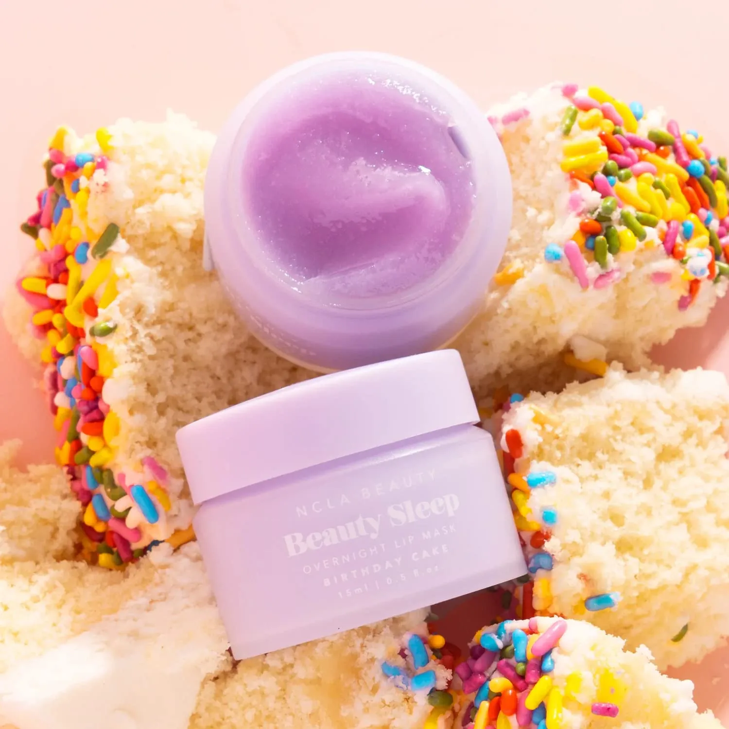 NCLA - Beauty Sleep Overnight Lip Mask | Vegan, Cruelty-Free, Clean Skincare (Birthday Cake)