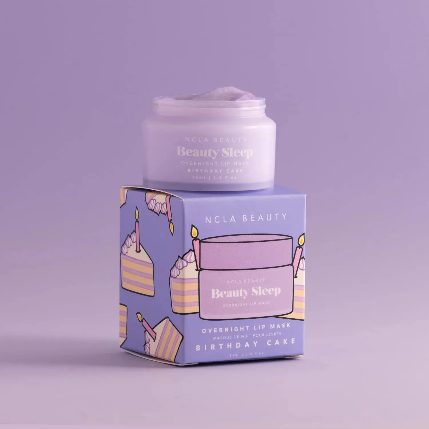 NCLA - Beauty Sleep Overnight Lip Mask | Vegan, Cruelty-Free, Clean Skincare (Birthday Cake)