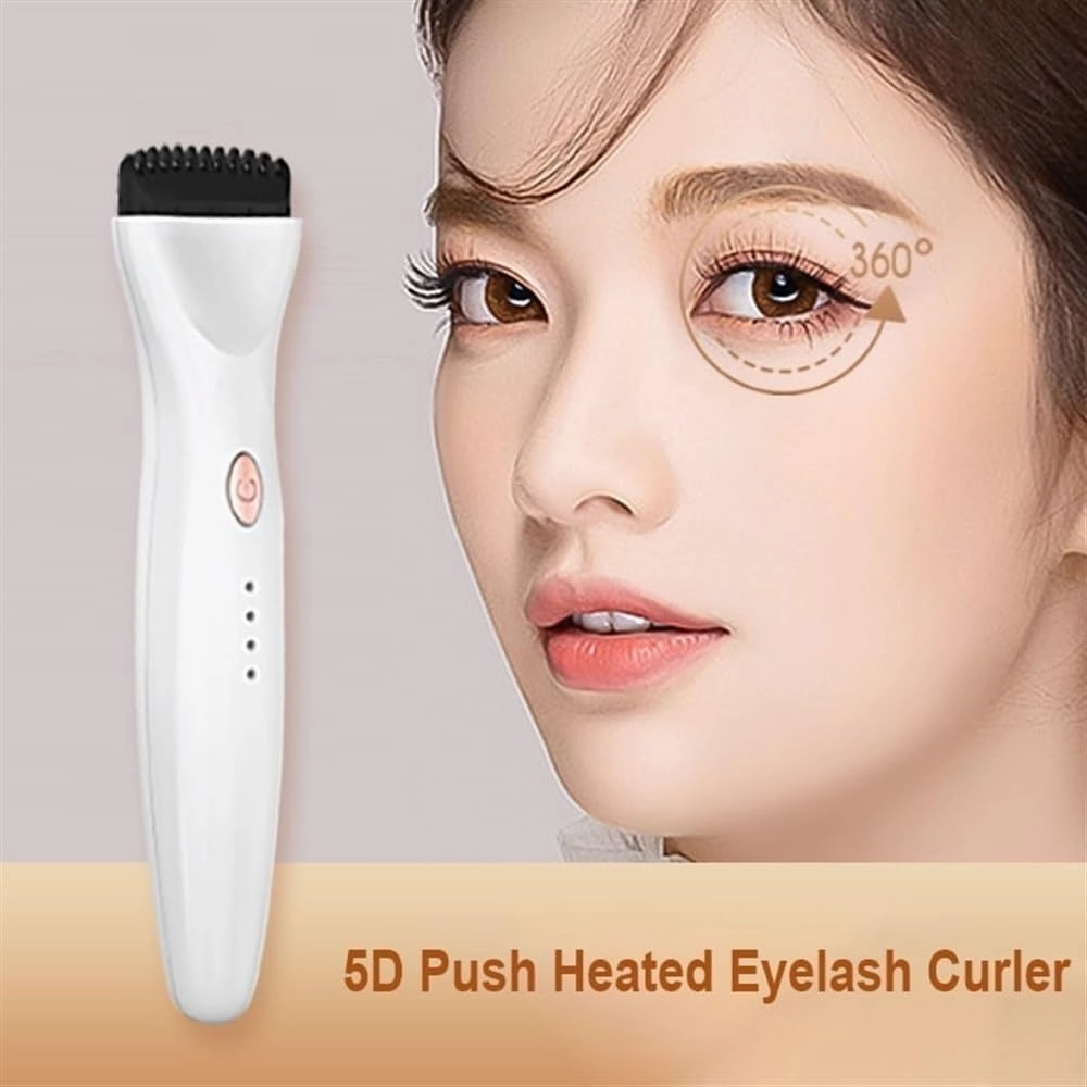 New 5D Push Heated Eyelash Curler, 3-speed Adjustable Temperature, Suitable For Eyelash Curve,For Full, Long-lasting Curled Lashes! Doesn't Falter All Day. (Color : Pink)