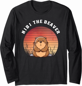 Nibi The Diva Beaver, Wild, Cute and Free Long Sleeve T-Shirt