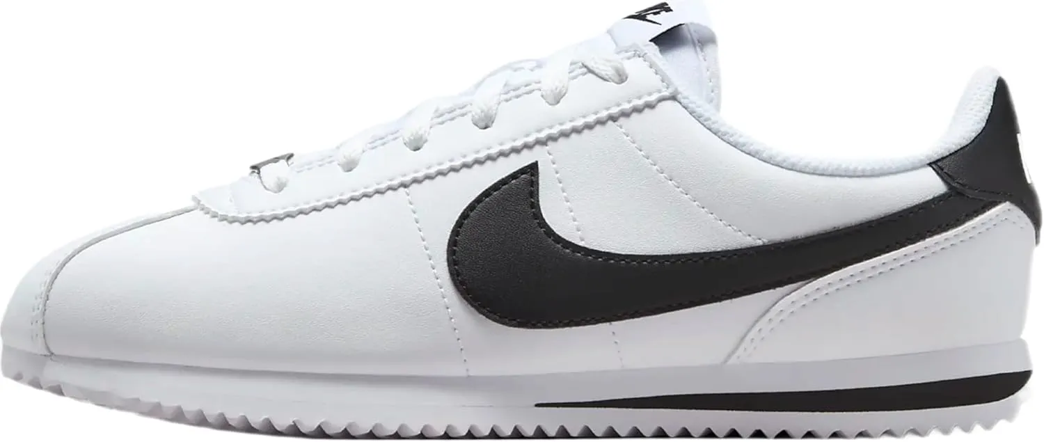 Nike Cortez Big Kids' Shoes (DM0950-108, White/Black) Size 5.5