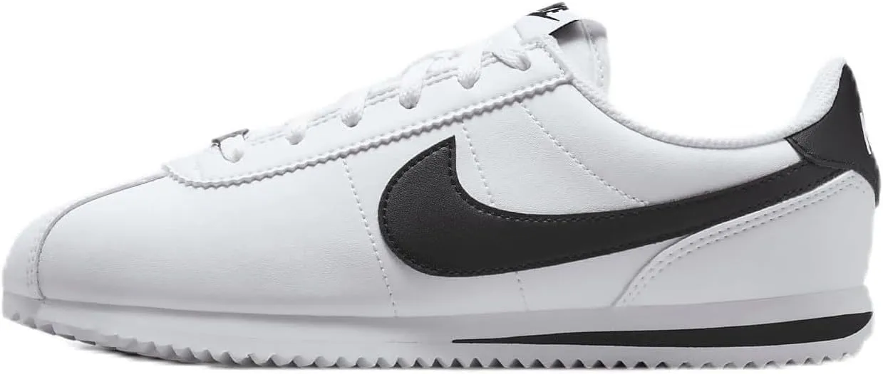 Nike Cortez Big Kids' Shoes (DM0950-108, White/Black) Size 6.5