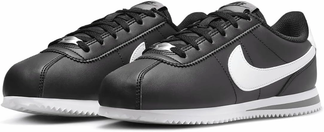 Nike Cortez Big Kids' Shoes (DM0950-001, Black/Cool Grey/White)