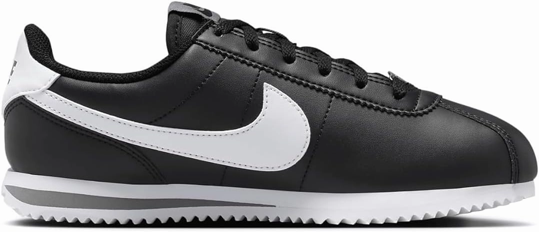 Nike Cortez Big Kids' Shoes (DM0950-001, Black/Cool Grey/White)
