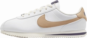 Nike Cortez Big Kids' Shoes (DM0950-110, White/Dark Raisin/Pale Ivory/Hemp)