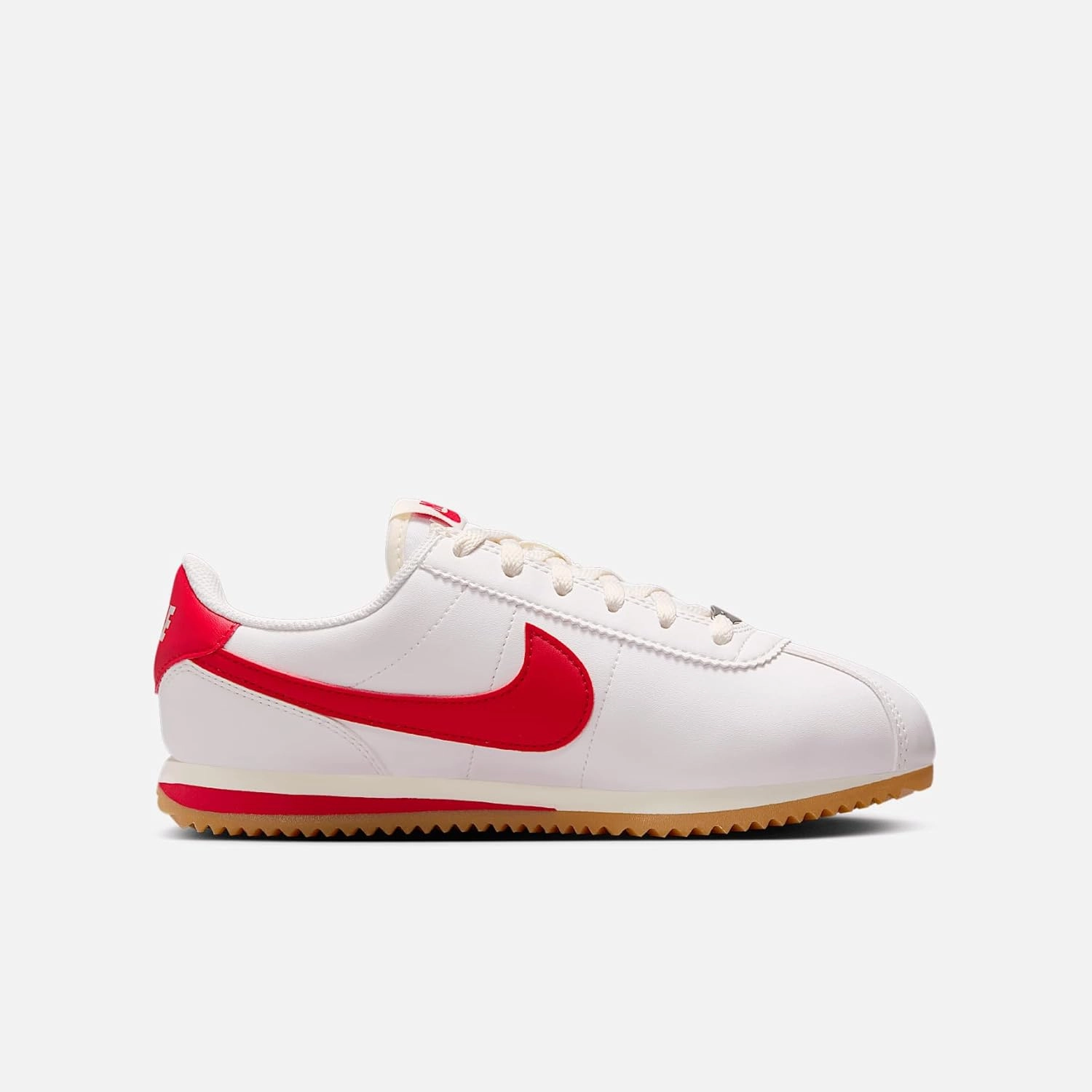 Nike Cortez Big Kids' Shoes (DM0950-113, Sail/Gum Yellow/University Red)