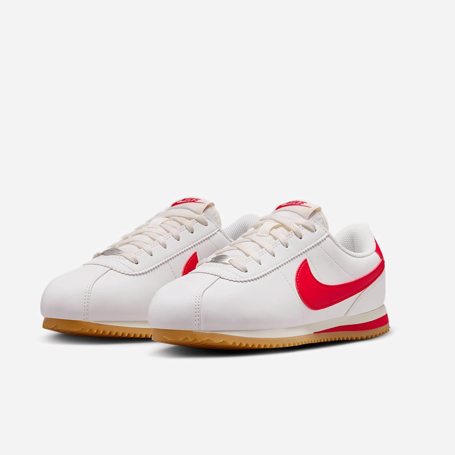 Nike Cortez Big Kids' Shoes (DM0950-113, Sail/Gum Yellow/University Red)